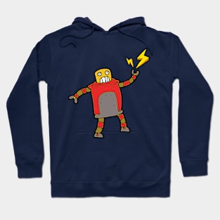 Red Robot Shooting Electricity Hoodie